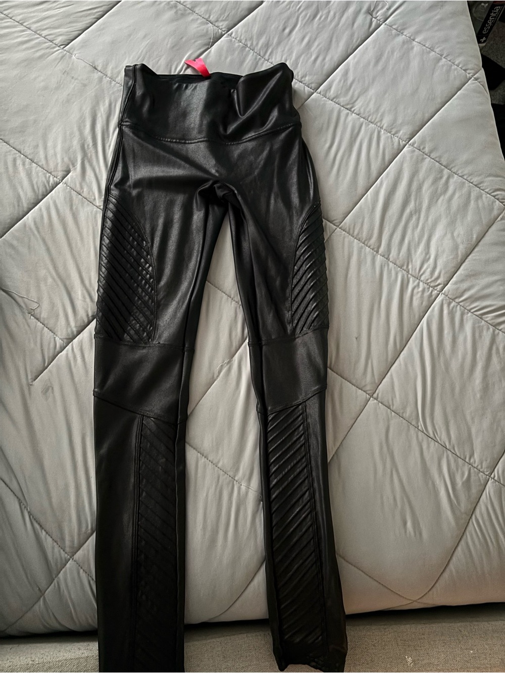 Faux Leather Black Moto Leggings